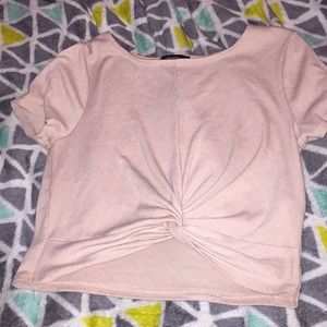 Cropped blush pink top